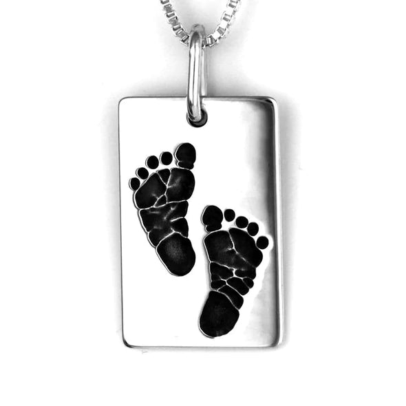Dog Tag Print Necklace