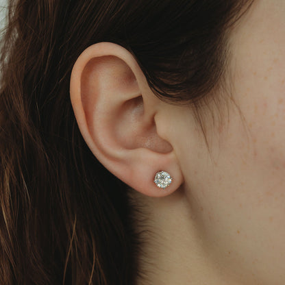 Classic Natural Diamond Studs - 4 Prong