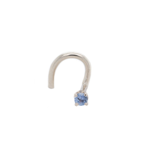 Yogo Sapphire Corkscrew Nose Stud